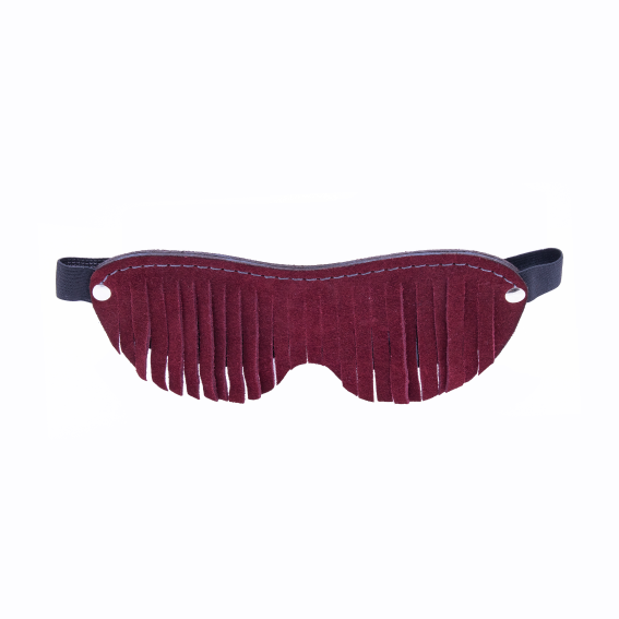 Маска "Crazy Handmade" с бахромой, винный цвет  